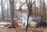 Camp at the 2000 Bailley Homestead/Indiana Dunes Maple Sugar Festival.